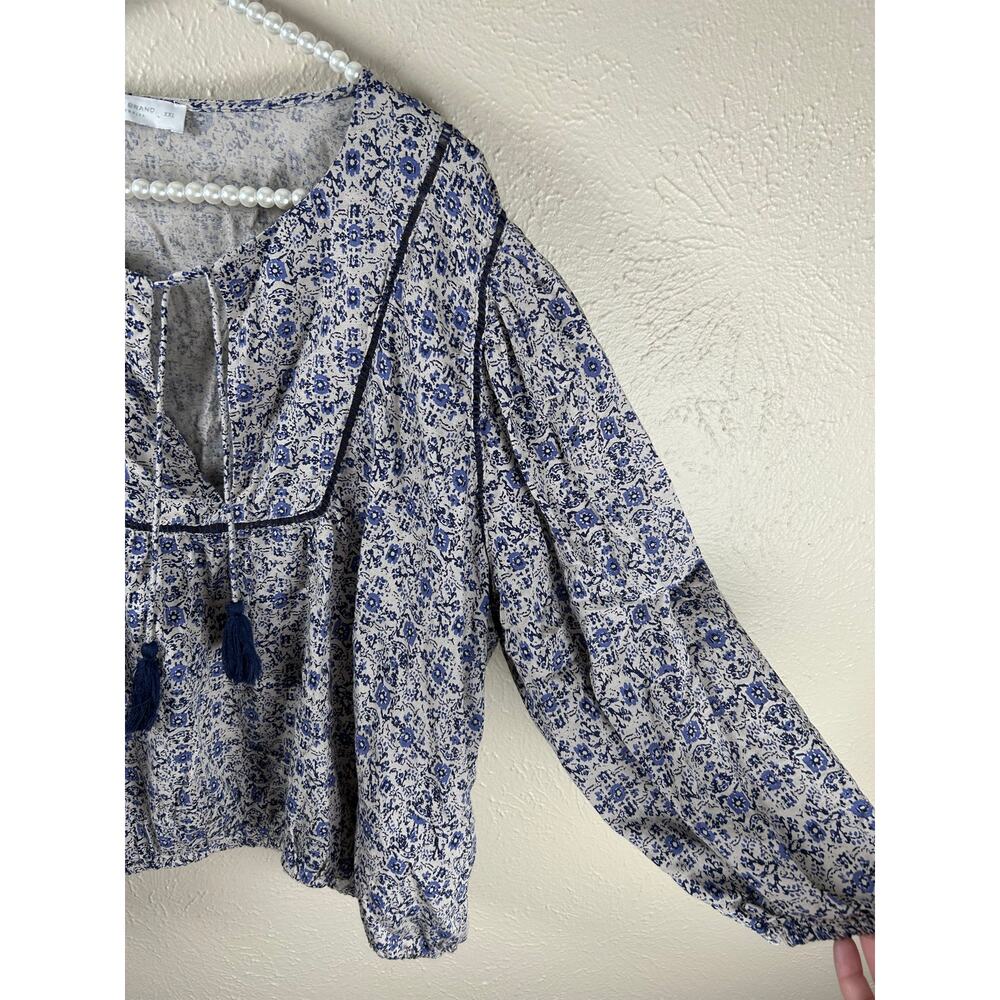 Lucky Brand Blouse Size XXL Long Sleeve Flouncy Cottage Fairy Loose Fit Shirt - Picture 6 of 10